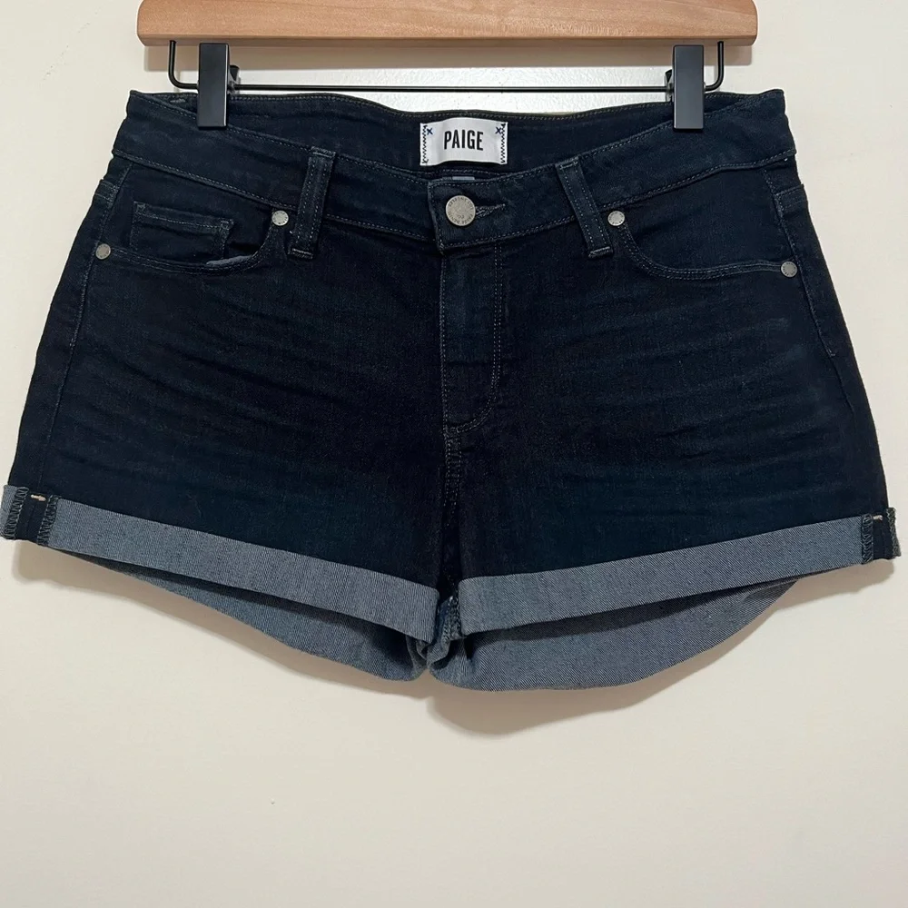 PAIGE  Jimmy Shorts Dark Wash Jean Shorts  Denim Size 27 - EUC